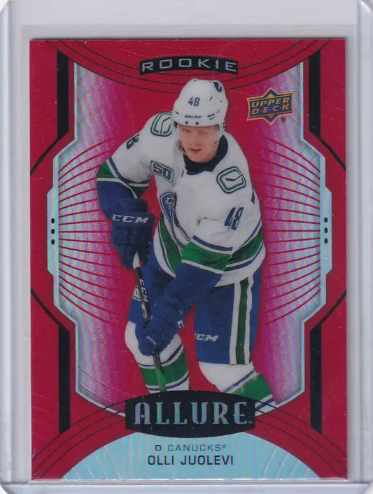 2020-21 Upper Deck Allure Red #126 Olli Juolevi Vancouver Canucks - Hockey Card Single