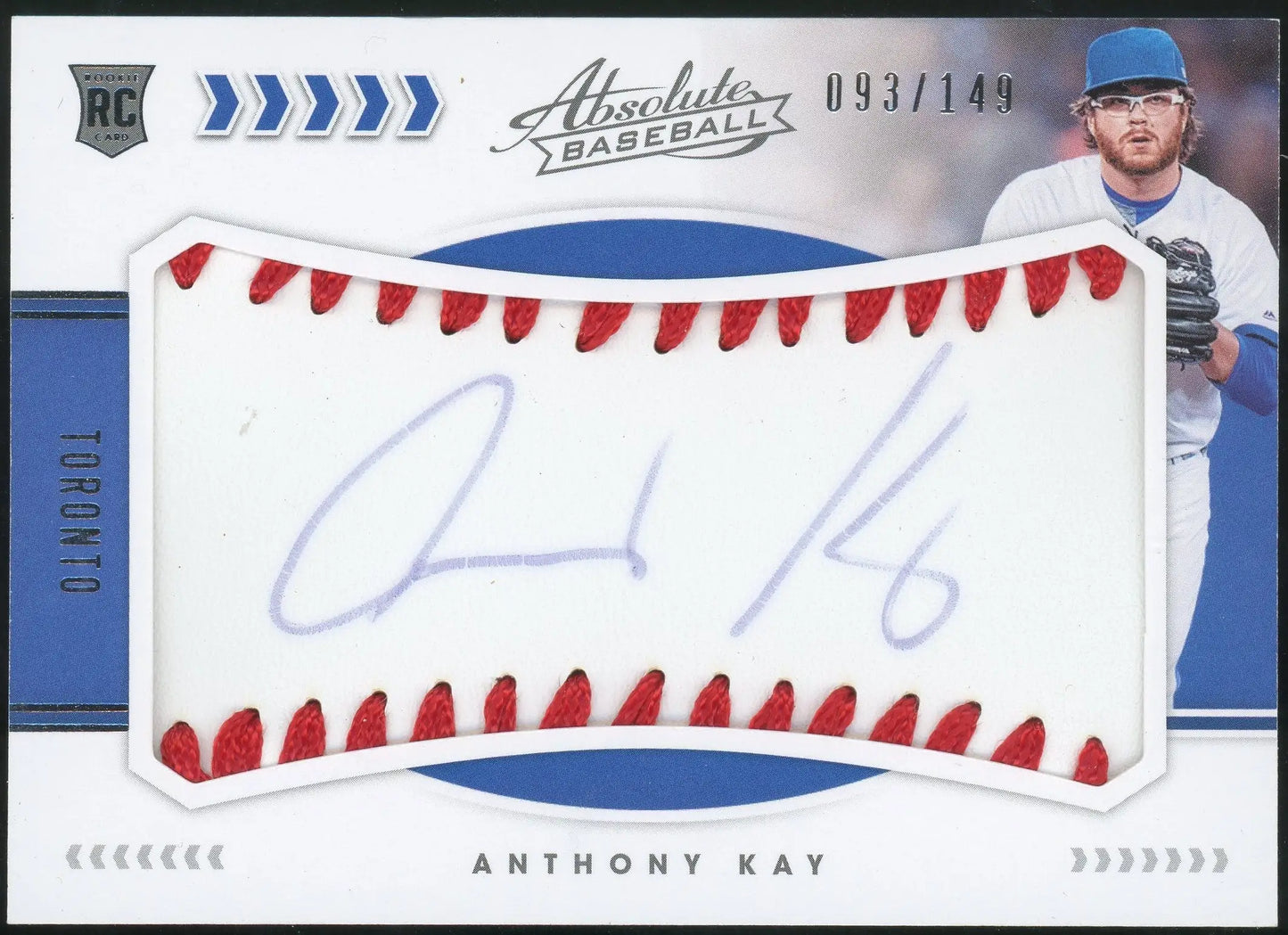 2020 Absolute #124 Anthony Kay Material Signatures Auto Relic /149 RC
