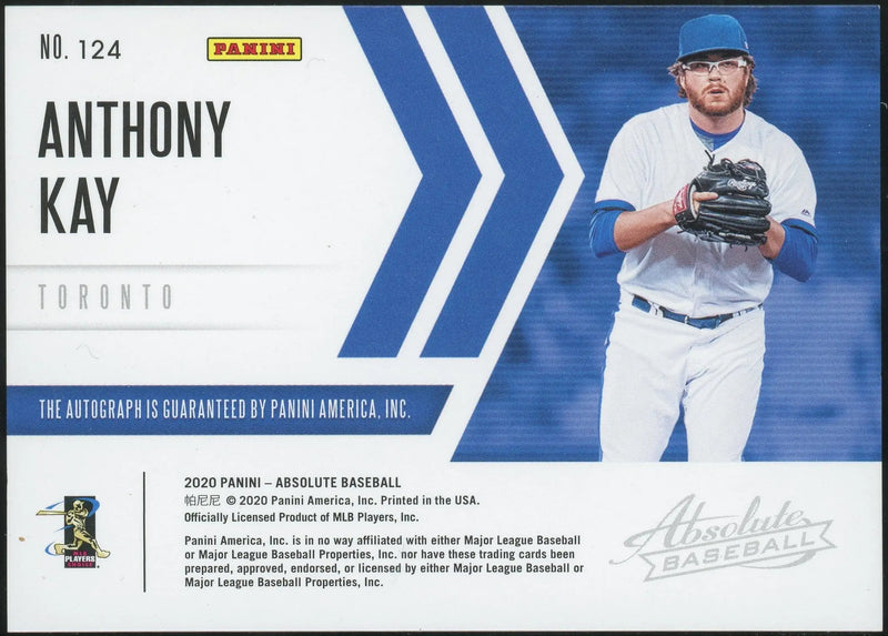 2020 Absolute #124 Anthony Kay Material Signatures Auto Relic /149 RC
