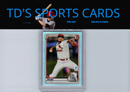 Baseball trading card of Alvaro Seijas from Bowman 1st Edition Sky Blue series