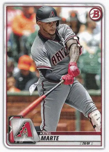 Original gloss Ketel Marte baseball card from 2020 Bowman #3 Ketel Marte NM-MT collection