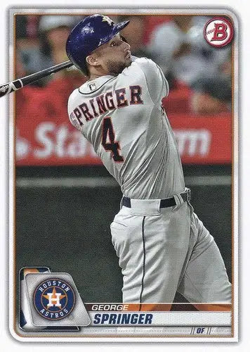 2020 Bowman #41 George Springer NM-MT Astros ID:27703 - Baseball Card Single