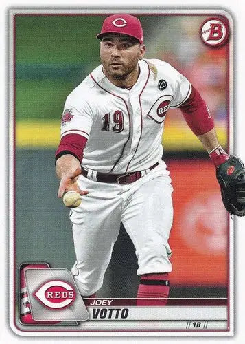 Joey Votto baseball card with original gloss from 2020 Bowman #43 Reds NM-MT
