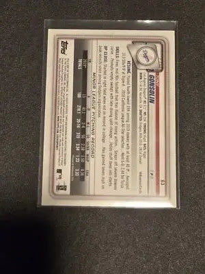 2020 Bowman #63 Tony Gonsolin - Baseball Card Single