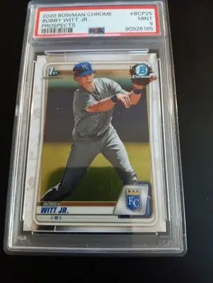 2020 Bowman - Chrome Prospects Bobby Witt Jr. Royals. #BCP-25 (RC). PSA 9 MINT