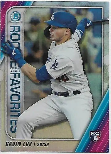 2020 Bowman Chrome Rookie of the Year Favorites Refractors #ROYF-GL Gavin Lux NM - Baseball Card Single