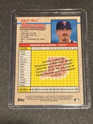 2020 Bowman Heritage #92CP-BLZ Jordan Balazovic Chrome Prospects Yellow #/75 - Baseball Card Single