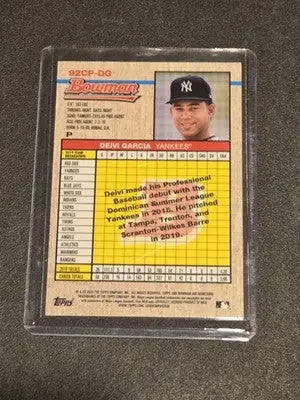 2020 Bowman Heritage #92CP-DG Deivi Garcia Chrome Prospects Yellow #/75 - Baseball Card Single
