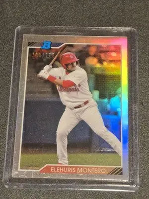 2020 Bowman Heritage #92CP-EM Elehuris Montero Chrome Prospects Refractor #/199 - Baseball Card Single