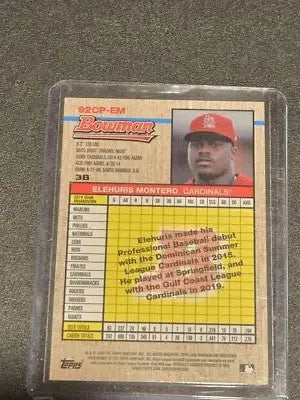 2020 Bowman Heritage #92CP-EM Elehuris Montero Chrome Prospects Blue #/99 - Baseball Card Single