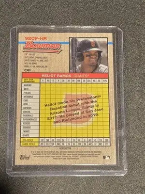 2020 Bowman Heritage #92CP-HR Heliot Ramos Chrome Prospects Refractor #/199 - Baseball Card Single