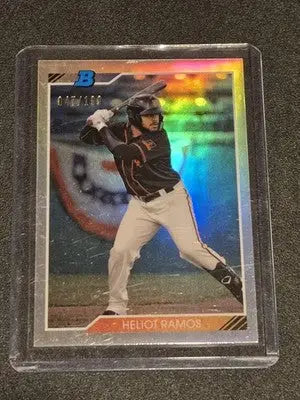 2020 Bowman Heritage #92CP-HR Heliot Ramos Chrome Prospects Refractor #/199 - Baseball Card Single