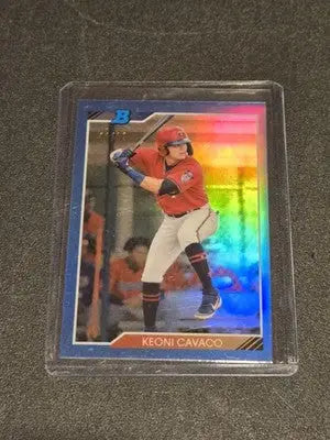 2020 Bowman Heritage #92CP-KC Keoni Cavaco Chrome Prospects Blue #/99 - Baseball Card Single