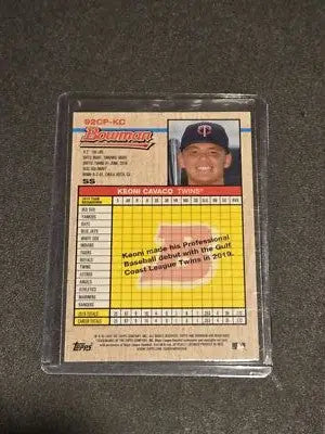 2020 Bowman Heritage #92CP-KC Keoni Cavaco Chrome Prospects Blue #/99 - Baseball Card Single