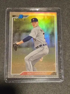 2020 Bowman Heritage #92CP-MM Matt Manning Chrome Prospects Refractor #/199 - Baseball Card Single