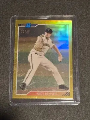 2020 Bowman Heritage #92CP-NB Nick Bennett Chrome Prospects Gold #/50 - Baseball Card Single