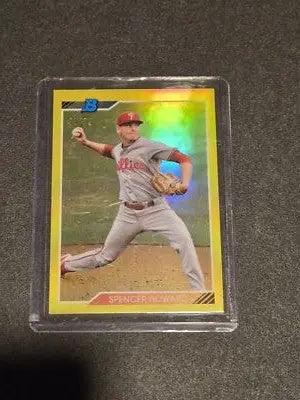 2020 Bowman Heritage #92CP-SH Spencer Howard Chrome Prospects Yellow #/75 - Baseball Card Single