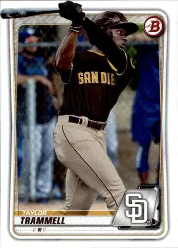 Baseball trading card featuring Taylor Trammell from Bowman Prospects series in original gloss