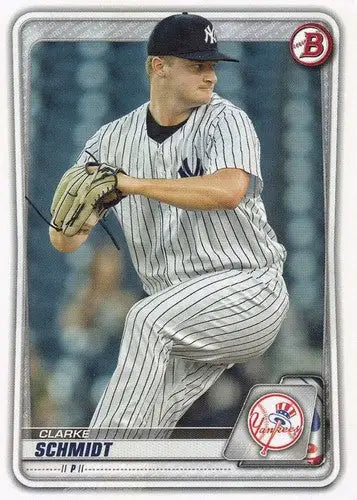 Clarke Schmidt baseball card from 2020 Bowman Prospects with original gloss detail