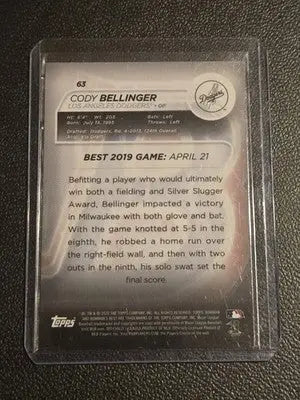 2020 Bowman’s Best #63 Cody Bellinger Green Refractor #/99 - Baseball Card Single