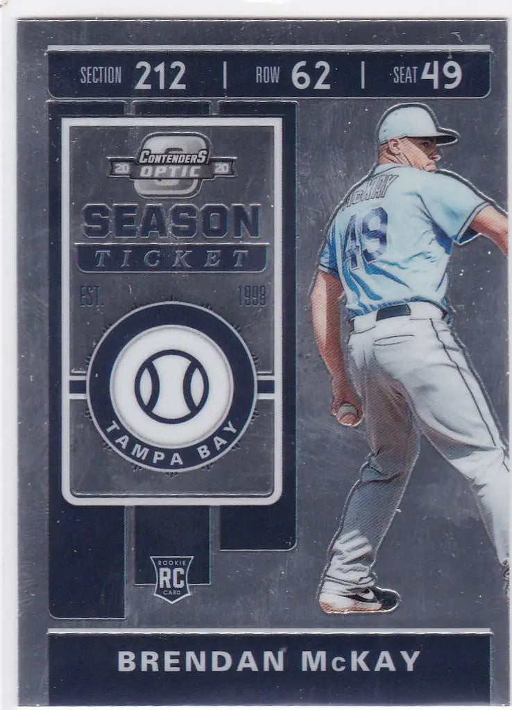 2020 Chronicles Contenders Optic #4 Brendan McKay Rookie RC Tampa Bay Rays
