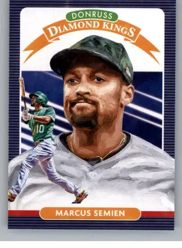 Marcus Semien baseball card with original gloss from 2020 Donruss NM-MT Athletics