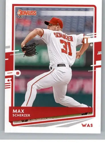 2020 Donruss #123 Max Scherzer NM-MT Nationals - Baseball Card Single