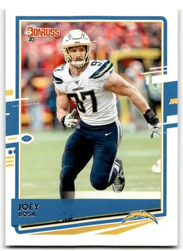 Original gloss Joey Bosa football card from 2020 Donruss featuring Simply Sandoval LA Chargers