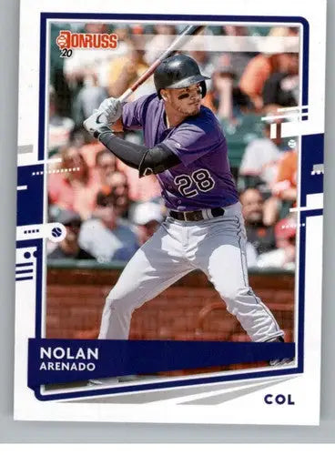Original gloss Nolan Arenado baseball card 2020 Donruss #147 NM-MT Rockies