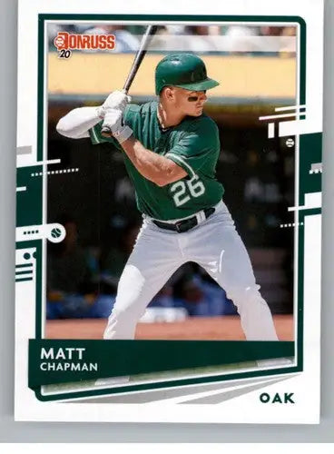 Matt Chapman baseball card with original gloss from 2020 Donruss NM-MT Athletics