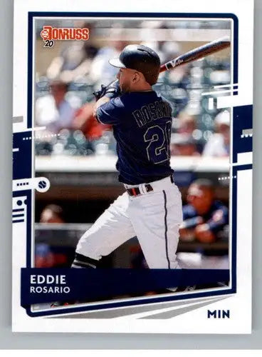 Original gloss Eddie Rosario baseball card 2020 Donruss NM-MT Twins collectible