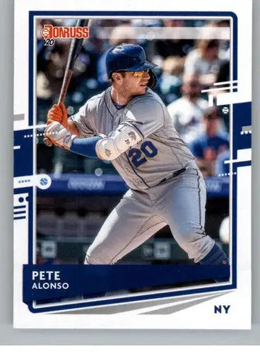 2020 Donruss Pete Alonso baseball card with original gloss NM-MT Mets collectible