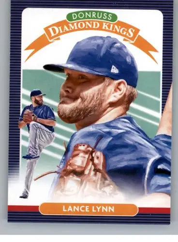 Original gloss Lance Lynn baseball card 2020 Donruss NM-MT Rangers