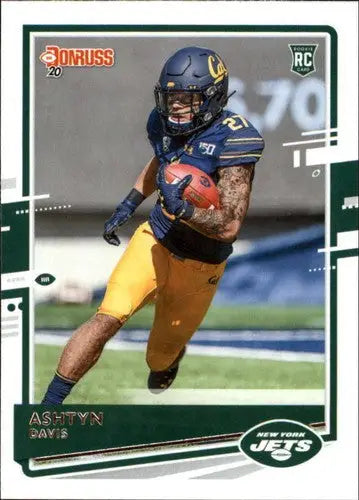Original gloss 2020 Donruss Ashtyn Davis football card featuring NY Jets player