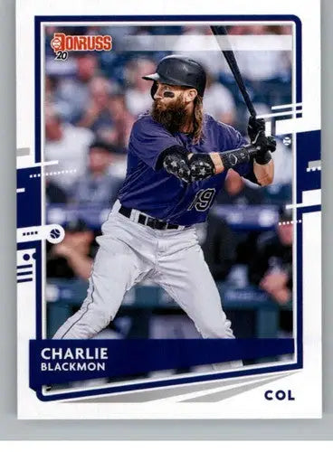 2020 Donruss Charlie Blackmon baseball card with original gloss NM-MT Rockies
