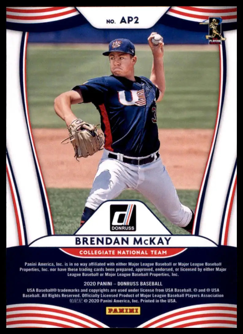 2020 Donruss - American Pride Diamond Brendan McKay / Reid Detmers AP2 USA NM - Baseball Card Single