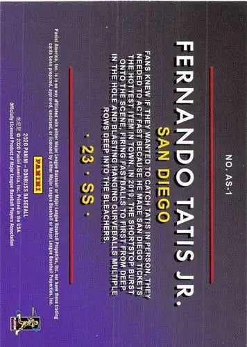 2020 Donruss As Seen Rapture #1 Fernando Tatis Jr. NM-MT Padres - Baseball Card Single