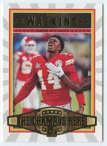 2020 Donruss Champ is Here Sammy Watkins football card with original gloss NM-MT