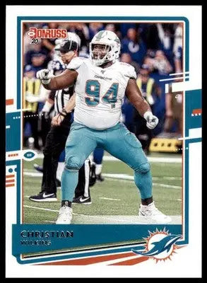 2020 Donruss Christian Wilkins 153 Miami Dolphins - Football Card Single