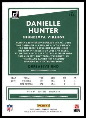 2020 Donruss Danielle Hunter 164 Minnesota Vikings - Football Card Single