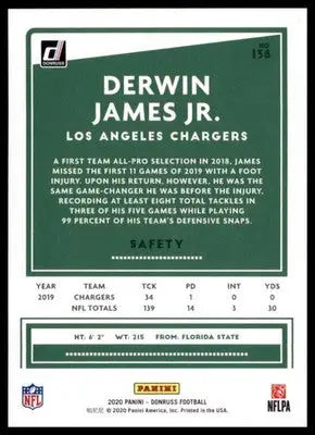 2020 Donruss Derwin James Jr. 138 Los Angeles Chargers - Football Card Single