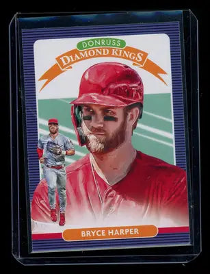 2020 Donruss Diamond Kings Bryce Harper #24 Blue Baseball - Baseball Card Single