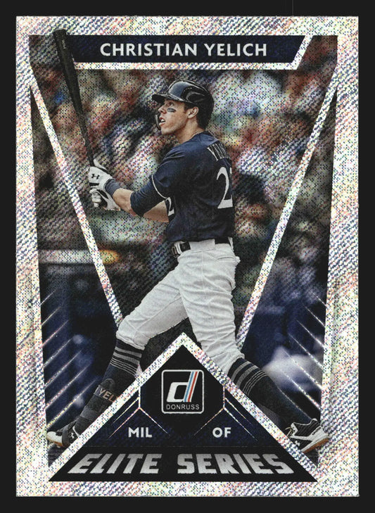 2020 Donruss Elite Series #E-1 Christian Yelich Rapture Brewers - Baseball Card Single