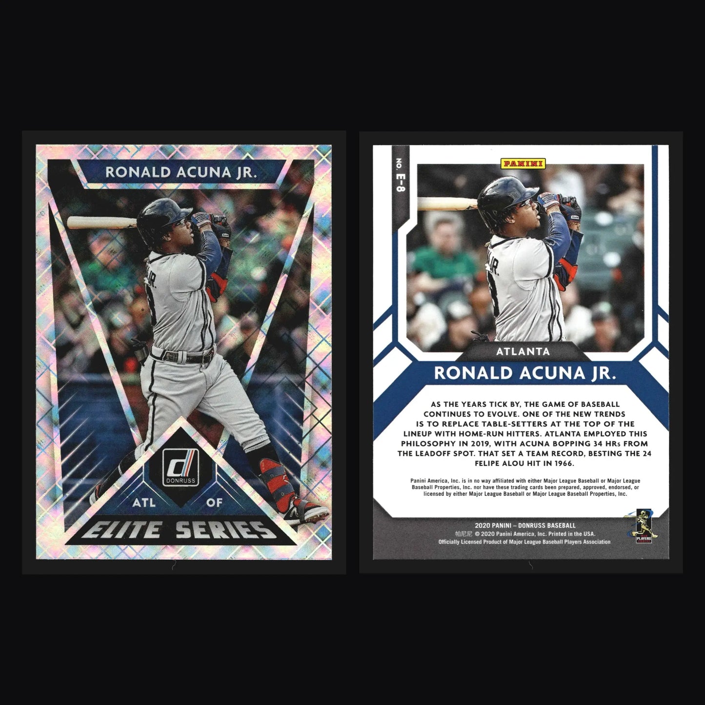 2020 Donruss Elite Series #E-8 Ronald Acuna Jr. Diamond Parallel Atlanta
