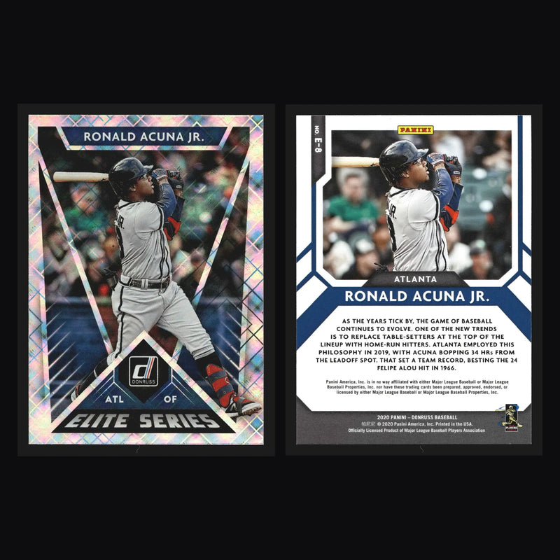 2020 Donruss Elite Series #E-8 Ronald Acuna Jr. Diamond Parallel Atlanta