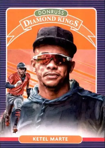 Original gloss 2020 Donruss Holo Orange Ketel Marte baseball card Diamondbacks