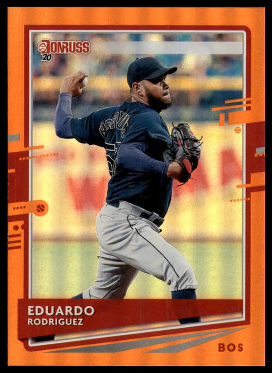 2020 Donruss - Holo Orange Eduardo Rodriguez 61 Boston Red Sox NM - Baseball Card Single