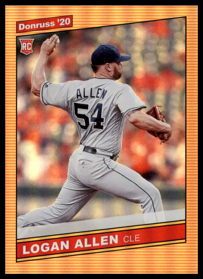 2020 Donruss - Holo Orange Logan Allen 243 Cleveland Indians NM - Baseball Card Single