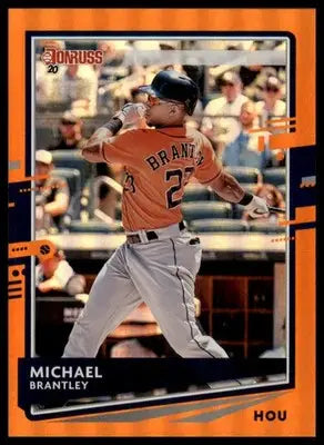 2020 Donruss - Holo Orange Michael Brantley 116 Houston Astros Baseball NM - Baseball Card Single