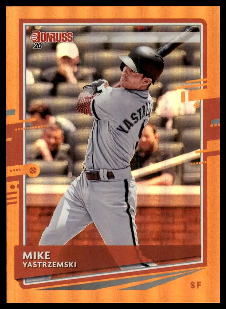 2020 Donruss - Holo Orange Mike Yastrzemski 209 San Francisco Giants NM - Baseball Card Single